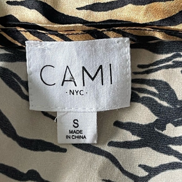 Cami NYC Sweetheart Silk-Blend Lace Camisole Bodysuit Thong Back Mob Wife Tiger - Picture 3 of 6